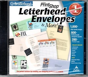 Broderbund Print Shop Letterhead Envelopes and More Pc Brand New XP - Picture 1 of 2