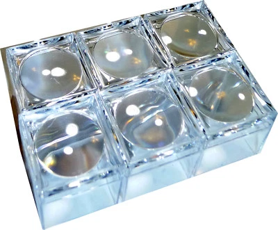 EDU-TOYS 6 Stk. Mini Lupendose Becherlupe klein mit 5fach Vergößerung klarsichtig