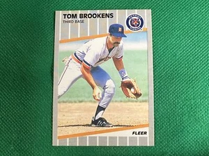 1989 Fleer #130A Tom Brookens ERR Mike Heath zurück Detroit Tigers - Bild 1 von 1