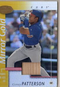 2002 Leaf Certified Mirror Gold Cubs Baseball Card #127 Corey Patterson Bat /25