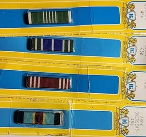 GENUINE U.S. ARMY RIBBONS UNIT: O' Seas Svc, Good Conduct, Achievement, Commdtn - Picture 1 of 3