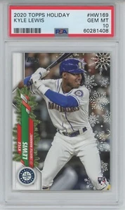 2020 Topps Holiday Kyle Lewis Rookie RC #HW169 PSA 10 Gem Mint Mariners - Picture 1 of 1