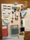 Vintage Lot Lundby Dollhouse Furniture Bedroom, Fireplaces, Piano, Vanity & More