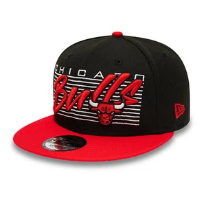 Mens NEW ERA CHICAGO BULLS SNAPBACK CAP Black 9FIFTY Basketball Casual Hat S/M - Picture 1 of 4