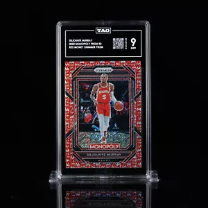 Dejounte Murray 2022/2023 NBA Monopoly Red Money Shimmer Prizm 88/100 - Picture 1 of 2