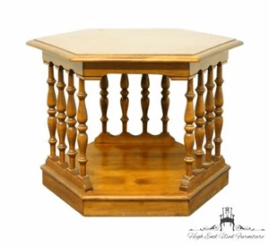 ETHAN ALLEN Heirloom Nutmeg Maple Colonial Style Accent Hexagonal End Table 1... - Picture 1 of 9