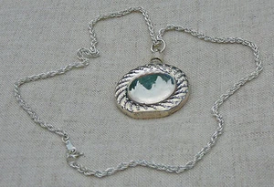 Sterling silver perfume bottle necklace and chain, 17.5 grams in all - Bild 1 von 1