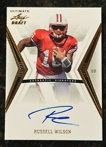 2012 Russell Wilson ROOKIE AUTO Ultimate Draft On Card Auto RC Centered, Broncos