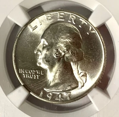 1947-D 25c Washington Quarter, NGC MS-65, Gem UNC!! - Image 1 of 4