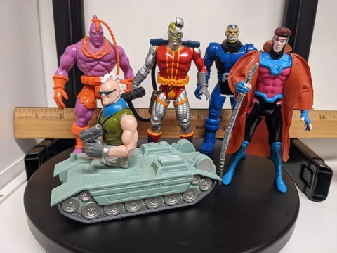 Marvel X-Men - Bonebreaker, Deathlok, Apocalypse, Gambit, Krule 1990's Toybiz Cover
