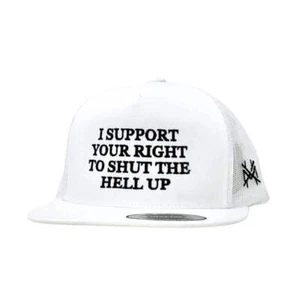 Mad Hatter Co. I Support Your Right To Shut The Hell Up Trucker Hat - White - MH - Picture 1 of 1