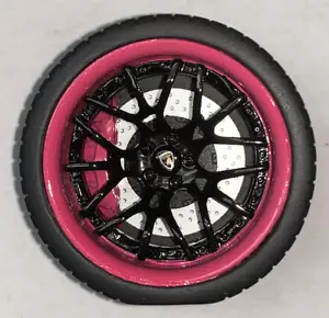 1/18 AB Models Forgiato Wheels Ideal For Lamborghini in Black Pink W1091 - Picture 1 of 2