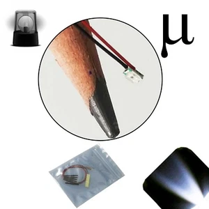 5 x 12v 0807 0805 Cool Clear White Micro Flashing SMD Pre-Wired LED Blinking 9v - Picture 1 of 4