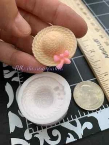 Cappello di paglia con fiocco stampo in silicone fatto a mano - Foto 1 di 8