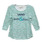 Zenergy Chicos Striped Sand Sun And Fun Graphic Tee Top Size 0 4 6 Small