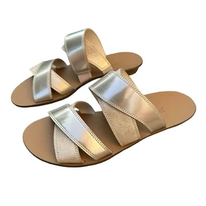 NEW Paul Green Women's Size 7 US / 4.5 UK Slide Sandals Straps Gold Metallic - Picture 1 of 8