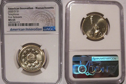 2020 D Innovation Dollar $1 Massachusetts Telephone NGC MS 65 First Releases Cover