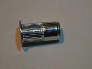 #10 x 32 Rivet Nut, chrome plated, nutsert, open end, blind nut, rivnet, Qty 50 - Picture 1 of 6