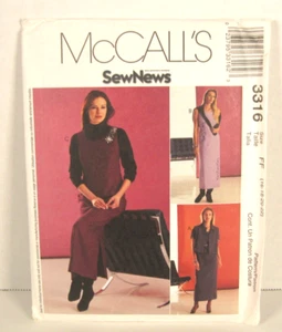 McCall's 3316 Dress or Jumper & Shirt-Jacket Misses' 16-22 Pattern Uncut - Picture 1 of 2