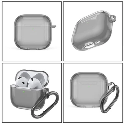 For Apple AirPods 4 Cover Keychain Clear TPU Headphones -Hot Protective S4K1 - Photo 1/4