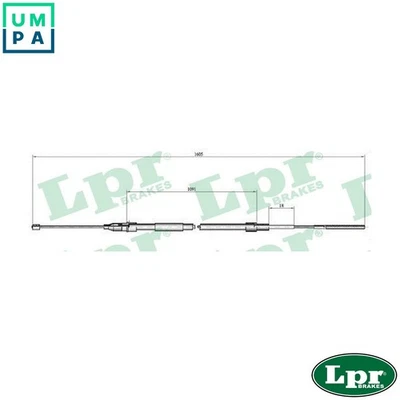 CABLE PULL PARKING BRAKE C0651B FOR VW POLO/CLASSIC/Hatchback/Van AAU/HZ 1.0L - Image 1 of 4