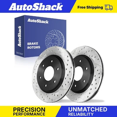 Front Drilled Slotted Brake Rotors for Nissan TITAN Armada INFINITI QX56 Foto 1 de 4