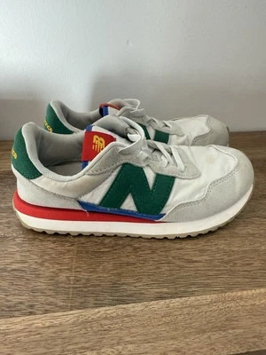 Kids Size 2 New Balance 327 Green Red Blue Yellow Retro Colorway  - Image 1 of 4