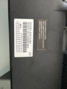 NEC MultiSync  MODEL:E221N-BK  *SLIGHTLY USED* - Picture 1 of 4