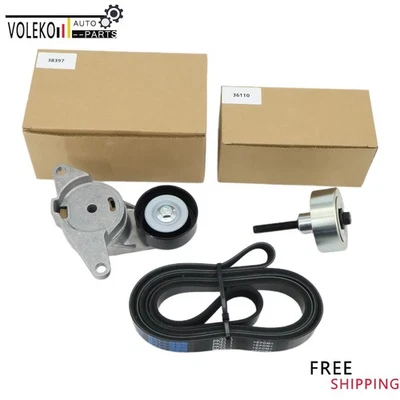 3x Serpentine Belt Drive Component Kit for Buick Chevrolet Traverse GMC Acadia Foto 1 de 4