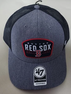 Herrenmütze anthrazit Boston Red Sox '47 Marke Trucker Herren Druckknopflasche verstellbar NEU - Bild 1 von 5
