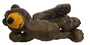 Vintage Bär Statue Figur Resin Pfoten und Claus Keith Hylton Portfolio #1002 mit Etikett - Bild 1 von 4