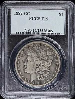 1889-CC $1 Morgan Dollar PCGS F15 - Image 1 of 2