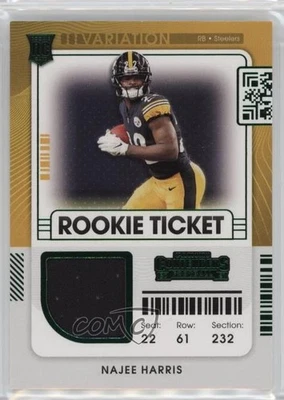 2021 Panini Contenders Rookie Ticket Swatches Variations Najee Harris RC - Image 1 of 2