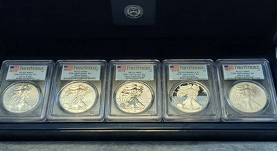 2011 American Silver Eagle 25th Anniversary Set PCGS PR/MS 69 First Strike OGP - Image 1 of 4
