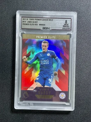 2017-18 Topps Premier League Gold Jamie VaRdy Premier Red #005/025 No.174 - Image 1 of 2