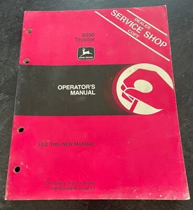 John Deere 8850 Tractor Operators Manual Dealer Service Shop Copy - Picture 1 of 5