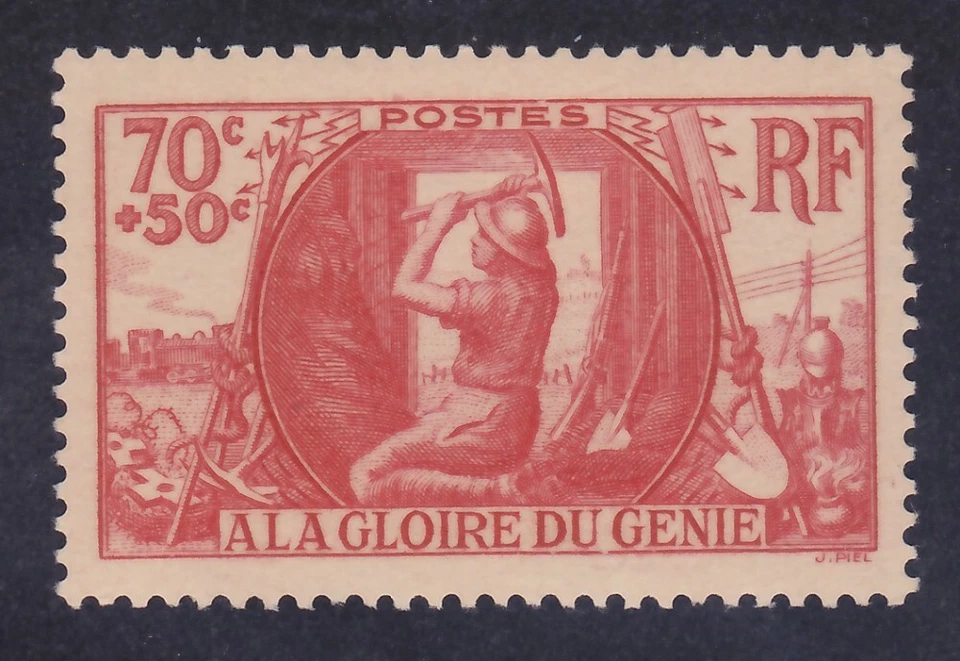 France B82 MNH OG 1939 Army Engineering Corps WWI Soldier Issue VF-XF - Image 1 of 1
