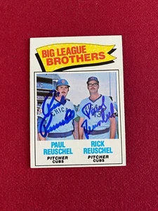 1977, Rick & Paul Reuschel, "Autographed" TOPPS Card (#634) Vintage (Cubs) - Picture 1 of 2