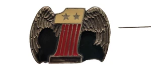 Vintage Enameled Stars Stripes Eagle Winged Number One Biker Belt Buckle - Picture 1 of 8