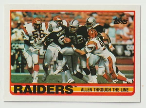 1989 Topps - 'Allen Through The Line' - #264 - LOS ANGELES RAIDERS - Picture 1 of 1