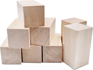 8 Pcs Basswood for Carving 4x2x2 Inch Basswood for Wood Carving Wood Craft Wood - Picture 1 of 7