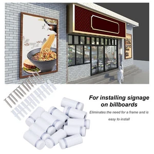 12Pcs Wall Mount Standoff Screw Stainless Steel Mounting Screw for Advertising - Afbeelding 1 van 12