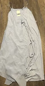 Neu mit Etikett Zara dünnes transparentes KLEID himmelblau | Größe M großer Schlitz vorne - Bild 1 von 4