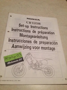 Honda CR125R CR125 R CR 125 instructions preparation setup manuel set-up manual - Imagen 1 de 6
