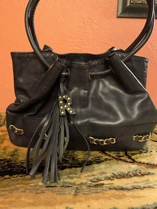 Roberta Gandolfi Made in Italy Genuine leather  navy purse bag - Picture 1 of 10