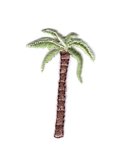 PALM TREE (1 1/2") Iron On Embroidered Patch Tropical Beach Palms - Picture 1 of 1