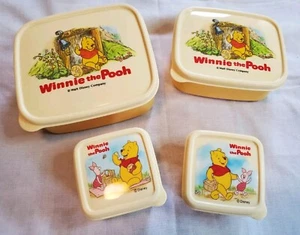 VTG Lustro Ware Disney Winnie The Pooh Keeper Seal Ware Storage Container W Lids - Picture 1 of 9