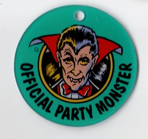 PARTY ZONE DRACULA Flipper Promo Kunststoff OFFIZIELLES PARTY MONSTER Schlüsselanhänger Anhänger - Bild 1 von 2