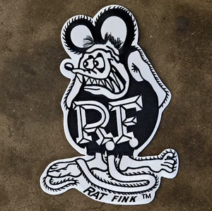 Large 12" Embroidered Back Patch RAT FINK vtg Hot Rod Jacket Custom Car Ed Roth - Picture 1 of 7