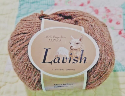Lavish 100% Alpaca DK 1.75 oz 200 yards each natural brown skein Lot of 2 Skeins - Image 1 of 4